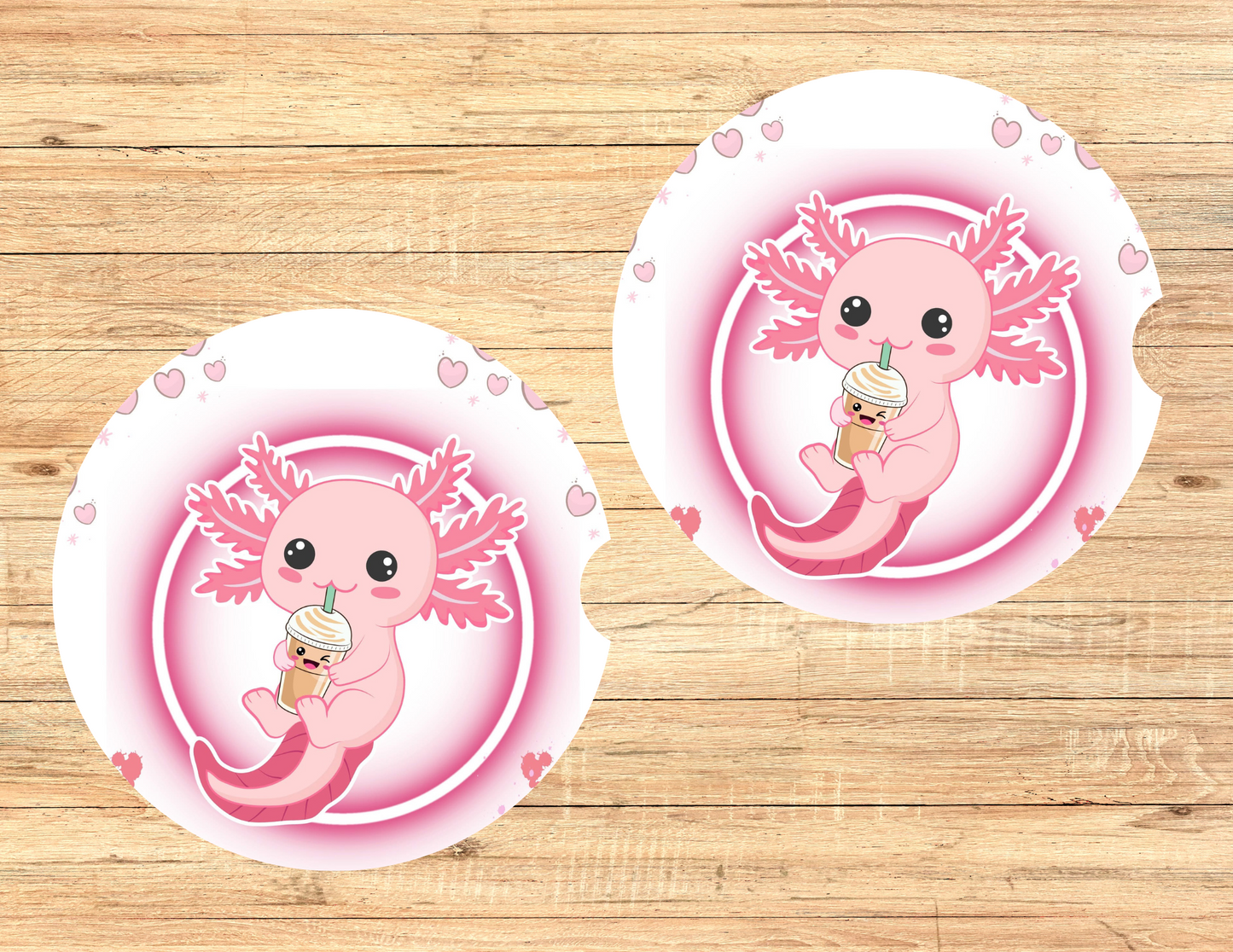 Axolotl Boba Car Coasters