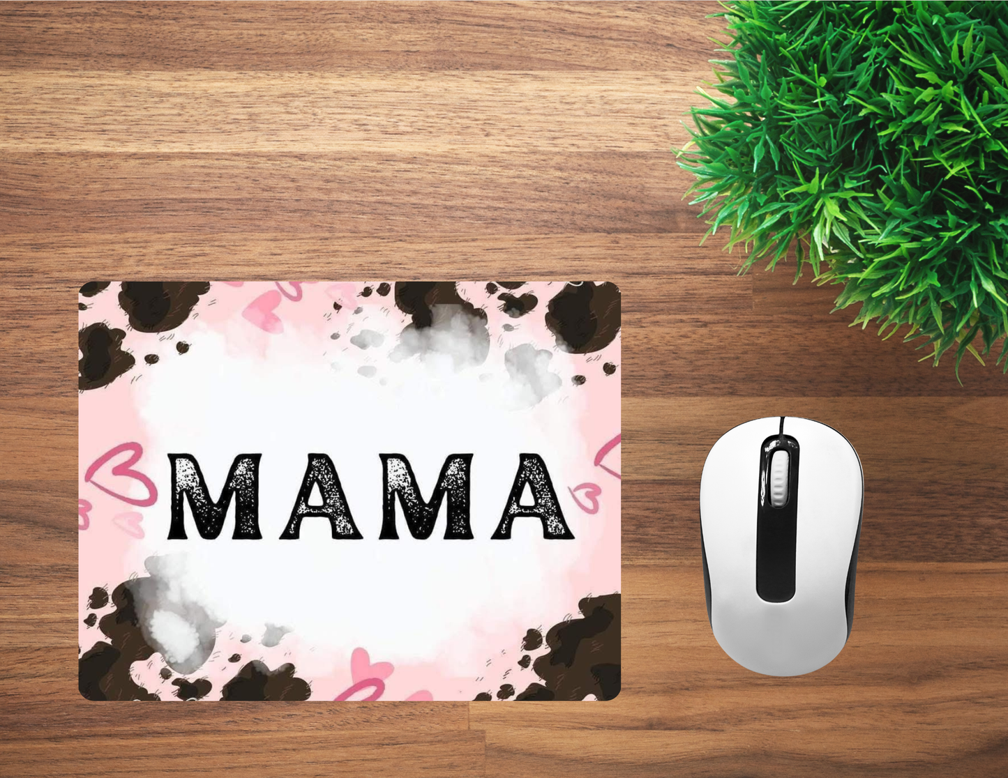 Pink Cow Mama Mouse Pad