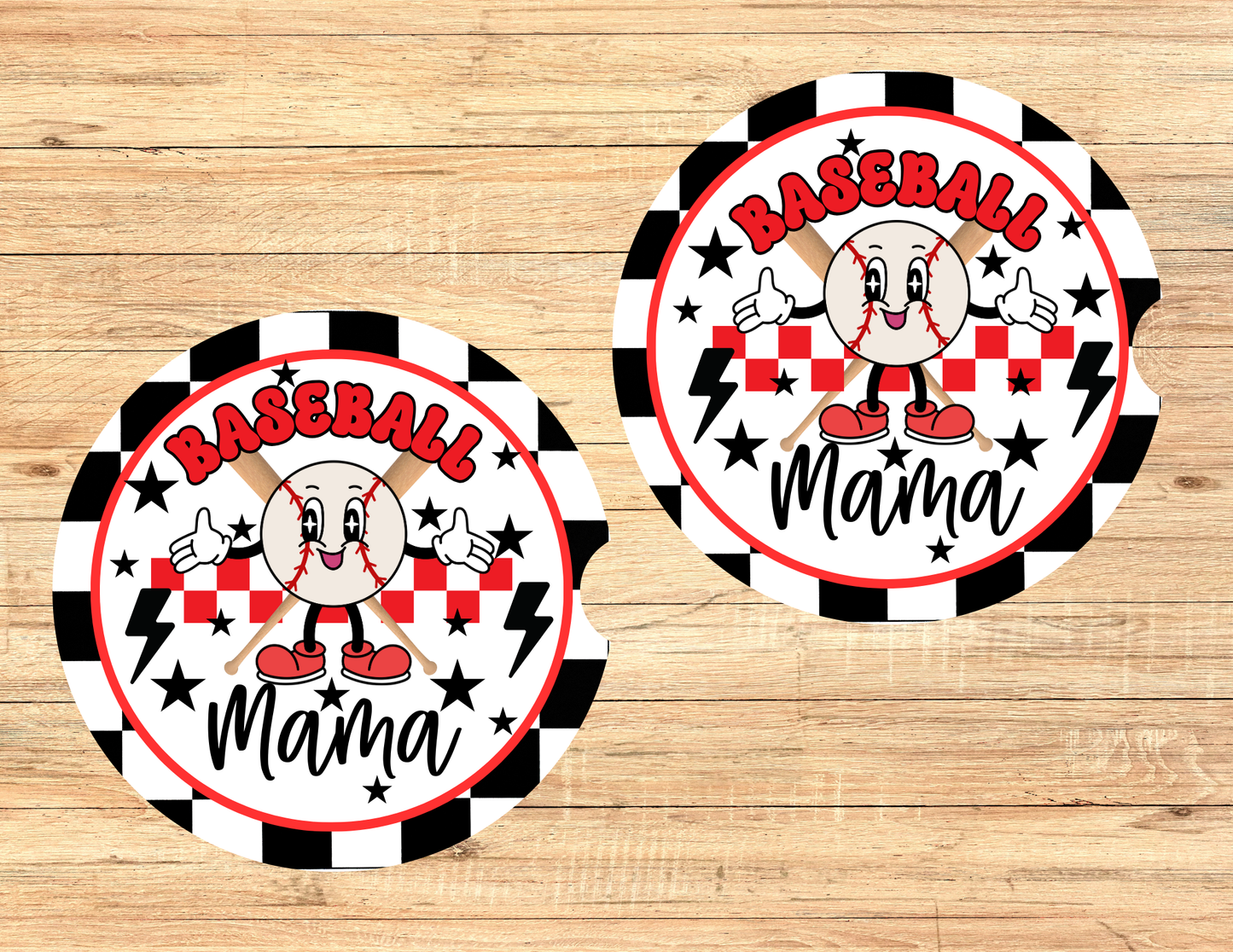 Baseball Mama Car Coasters
