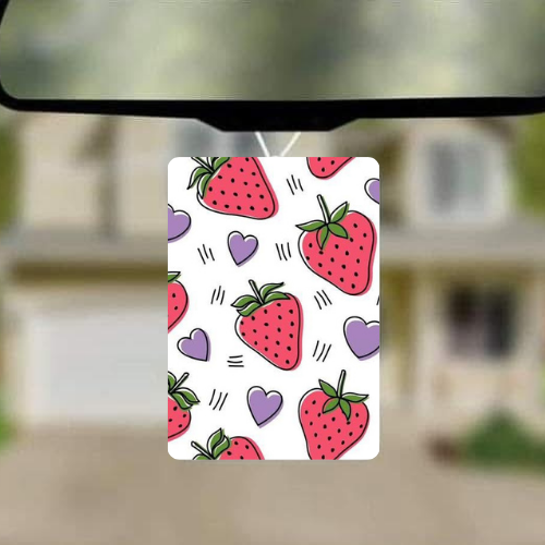 Strawberries & Hearts Car Freshie