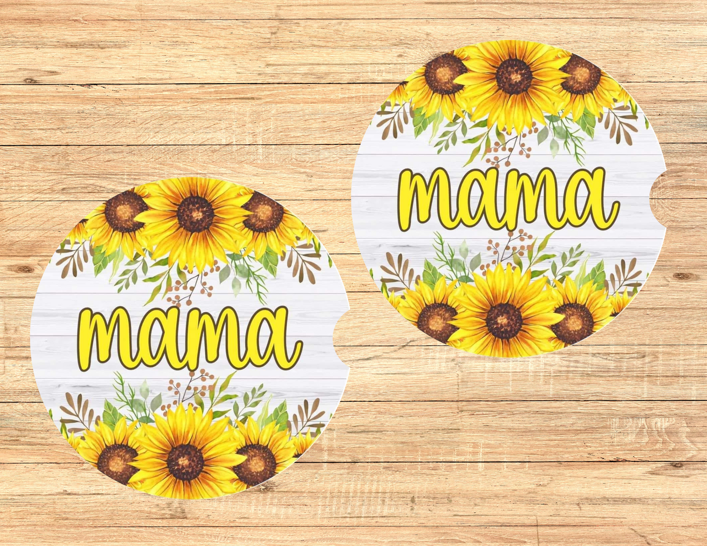 Sunflower Mama Car Coasters