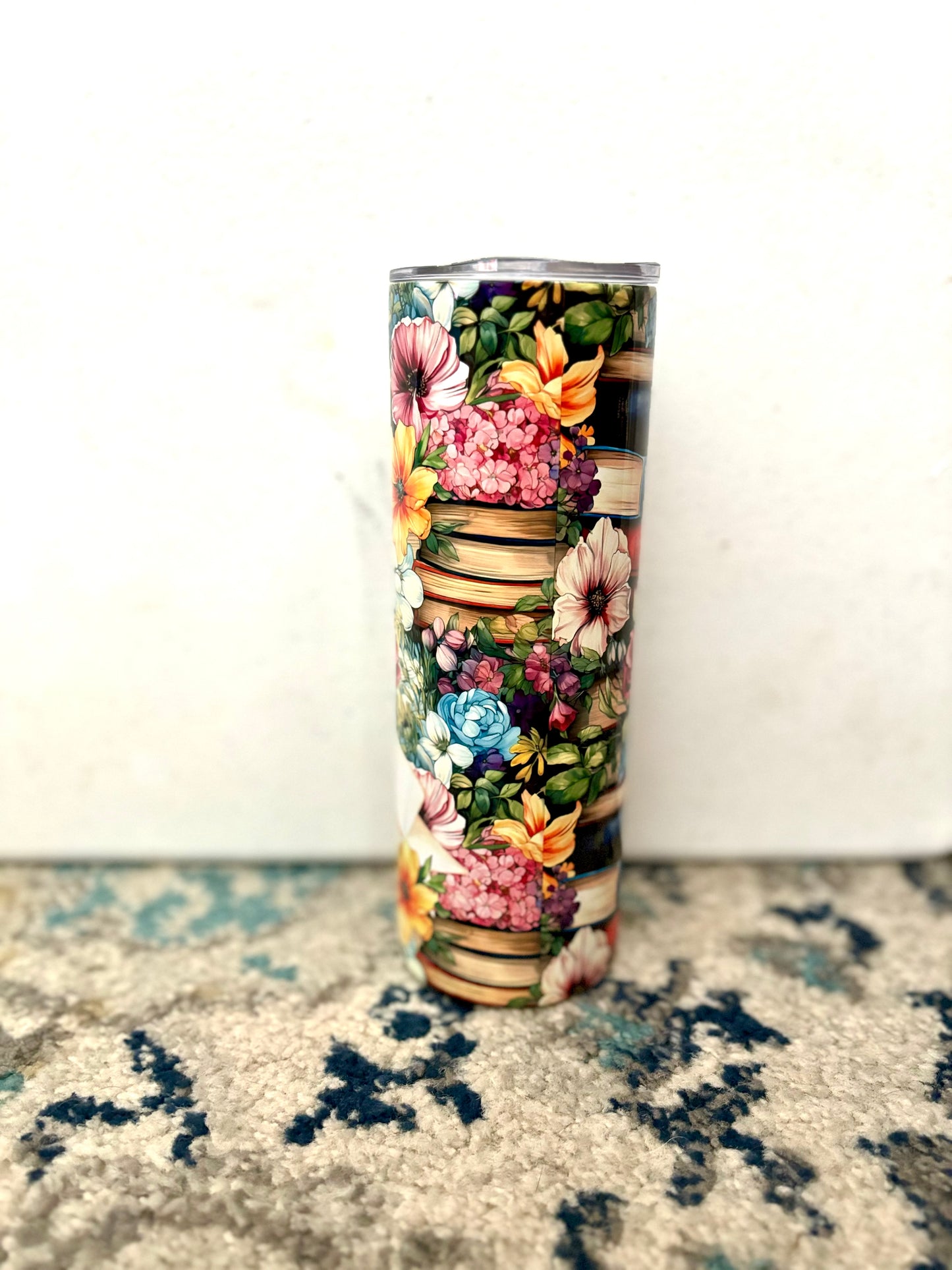 Floral Just One More Chapter Tumbler