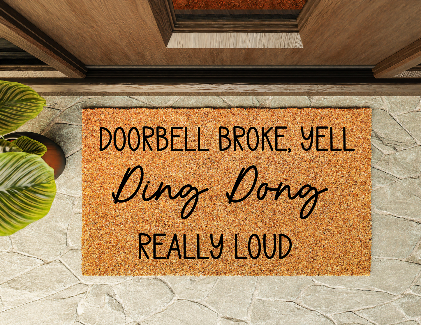 Doorbell Broken Door Mat