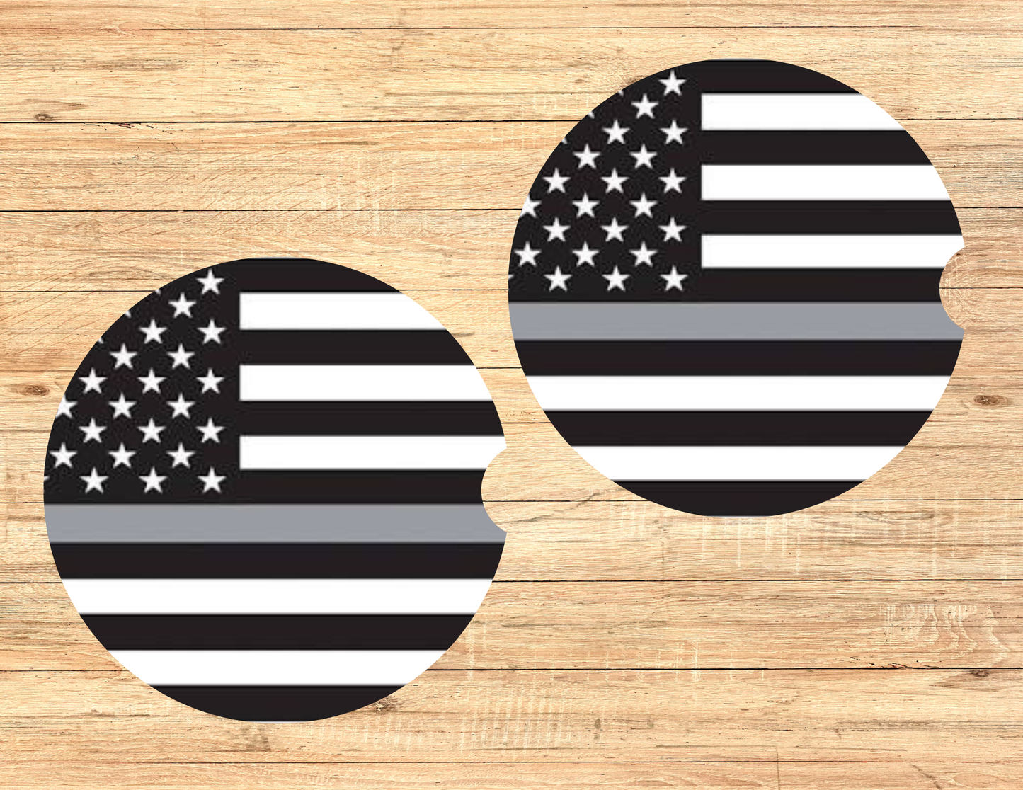 Thin Grey Line Car Coasters
