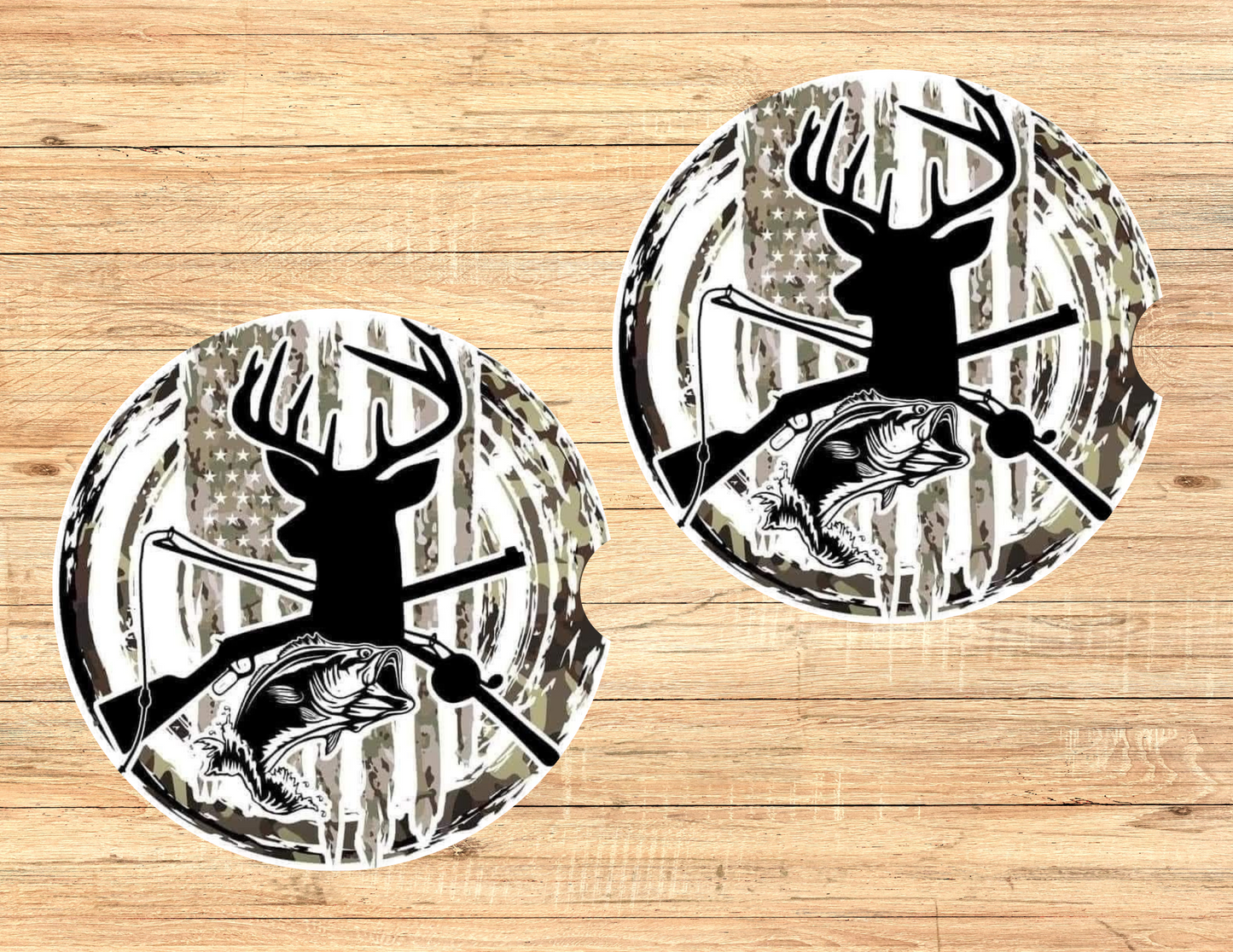 Camo Flag Car Coasters