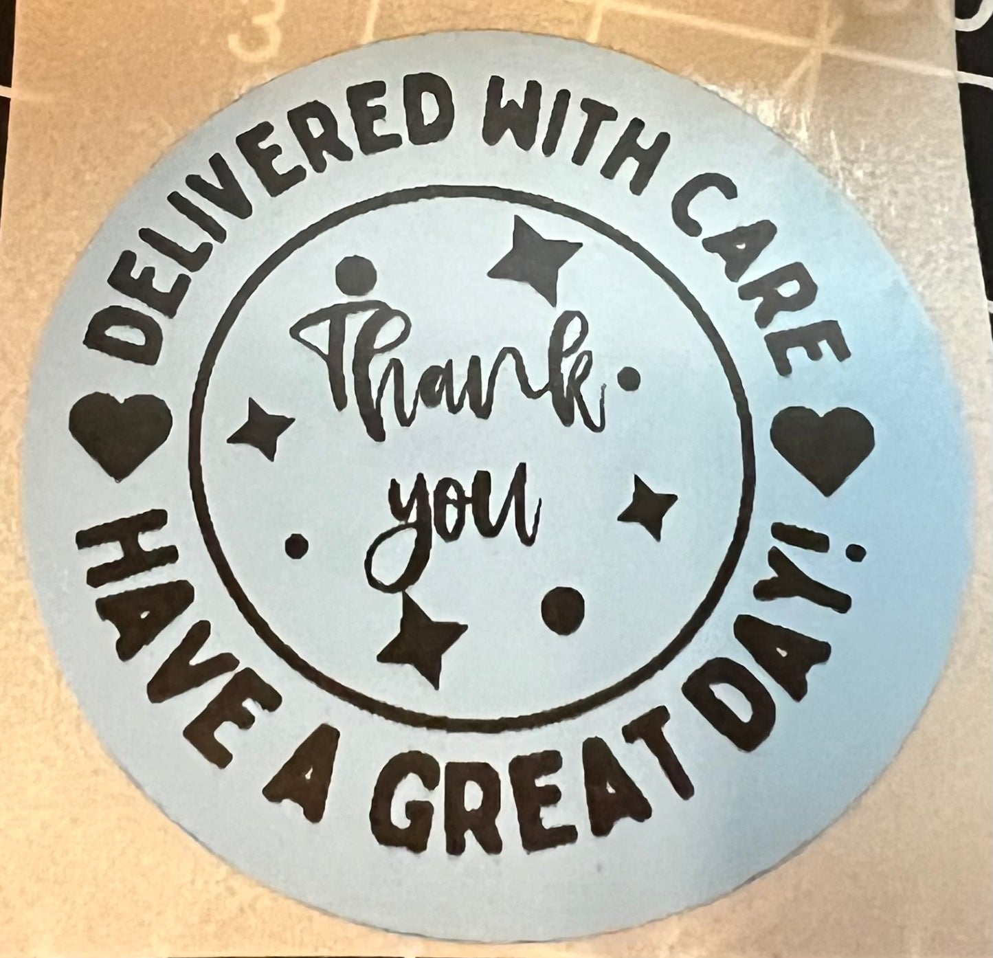 Delivered With Care Thermal Sticker