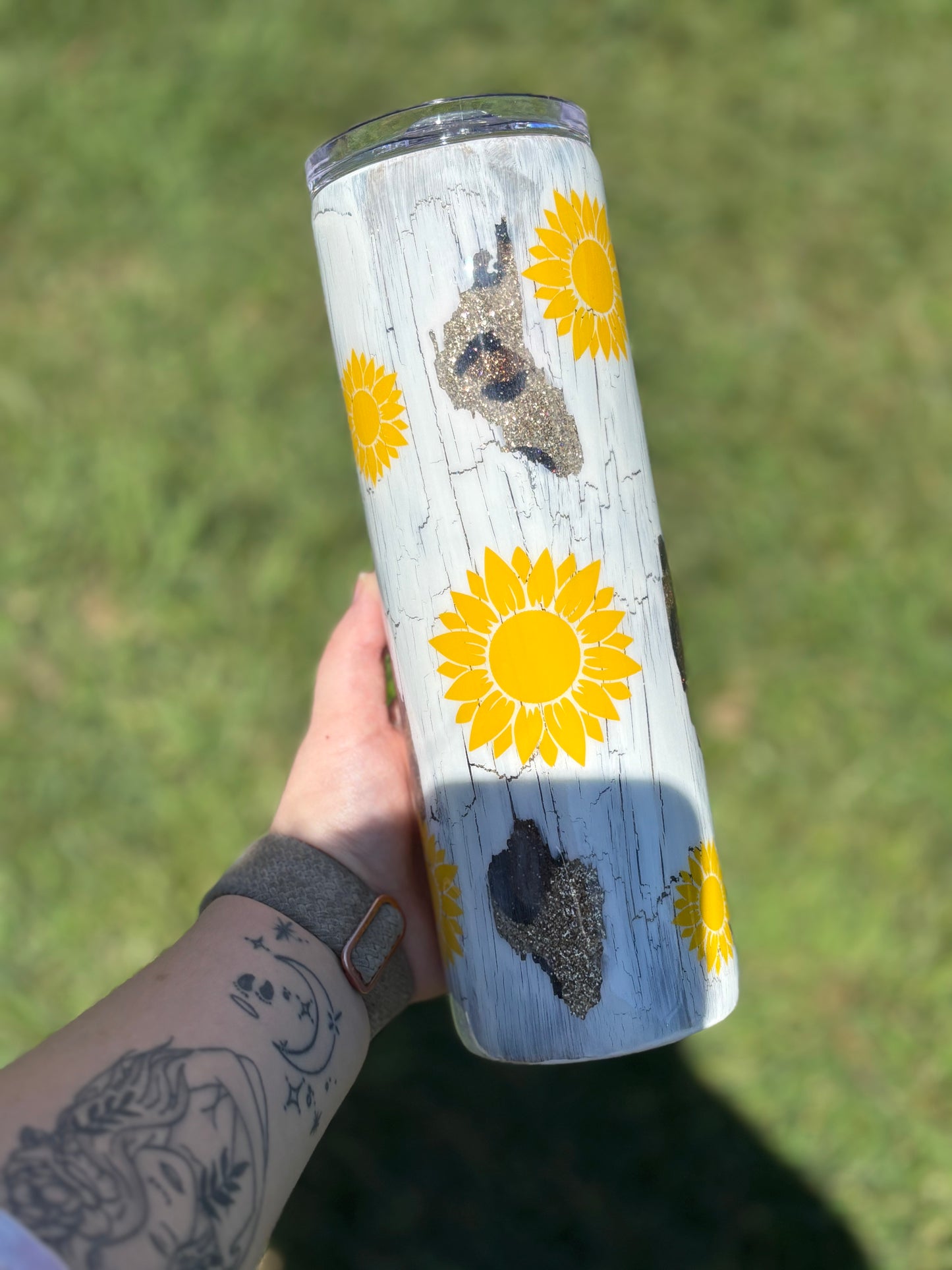Leopard Peek-a-boo Woodgrain Tumbler