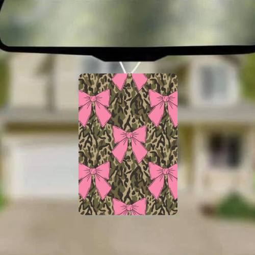 Camo & Pink Bows Car Freshie
