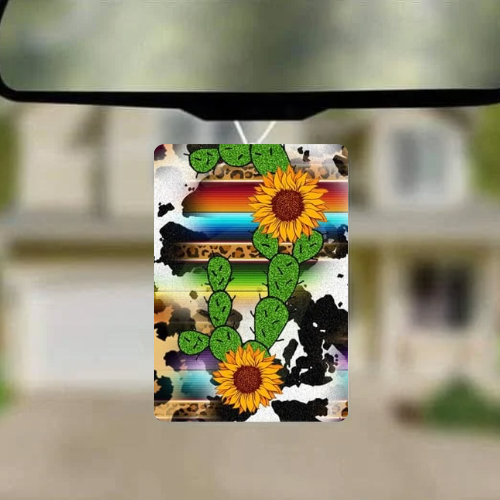 Cactus & Sunflower Car Freshie