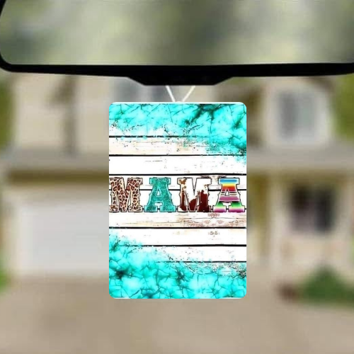 Teal Western Mama Car Freshie