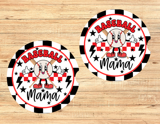 Baseball Mama Car Coasters