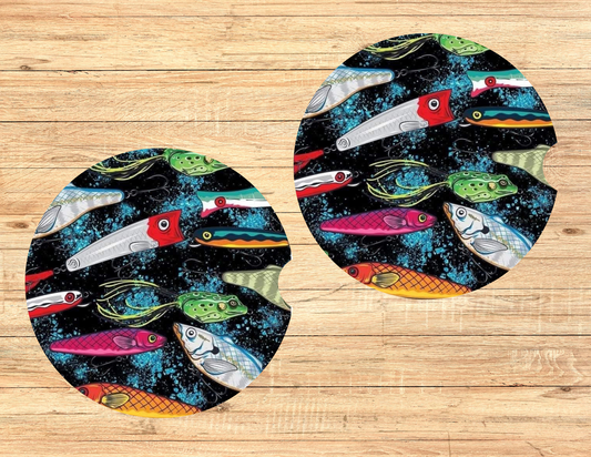 Fishing Lures Car Coasters