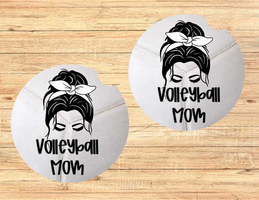 Volleyball Mom Car Coasters