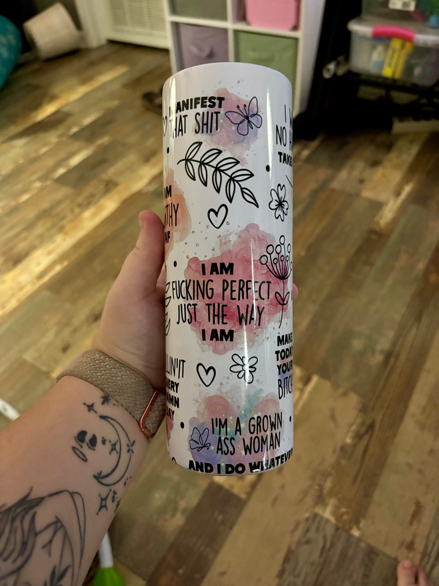 Positive Affirmation Cuss Word Tumbler
