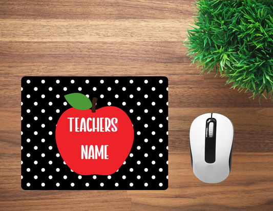 Polka Dot Apple Mouse Pad