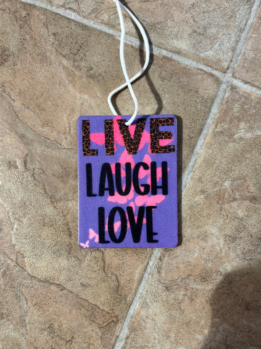 Leopard Live Laugh Love Car Freshie