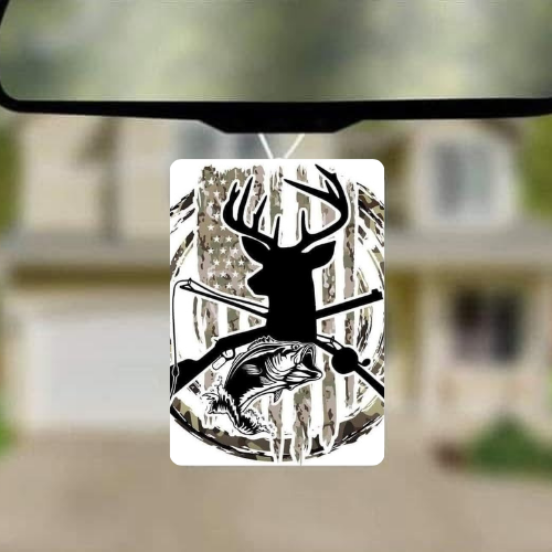 Camo Flag Car Freshie