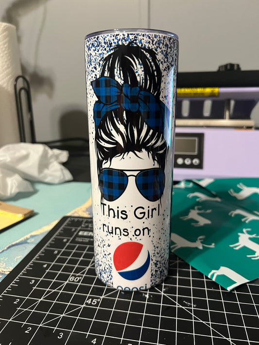 This Girl Runs on Pepsi Tumbler