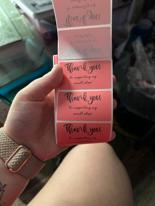 Thank You Thermal Sticker