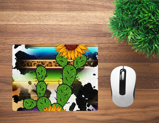 Cactus Sunflower Mouse Pad