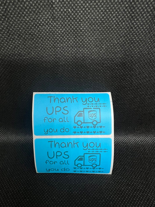 Thank You UPS Thermal Sticker