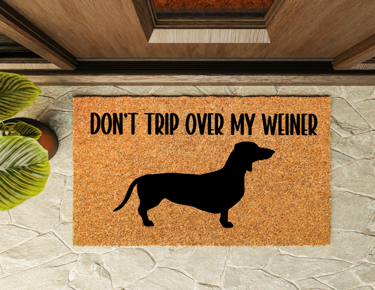 Dachshund Don’t Trip Door Mat