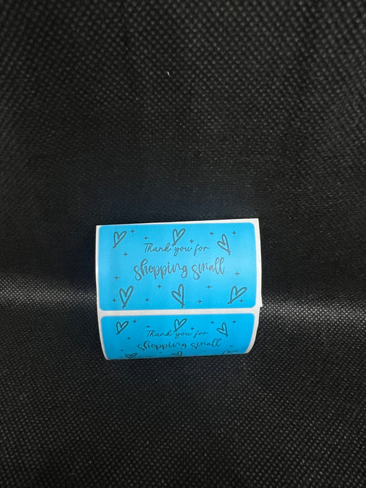 Thank You For Shopping Small Thermal Sticker