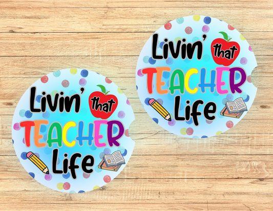 Teacher Life Car Coasters