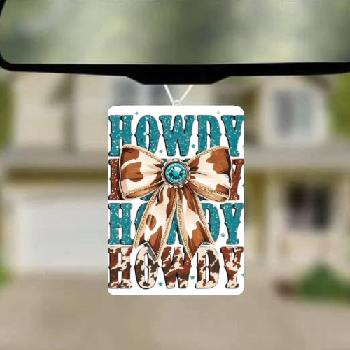 Western Howdy Car Freshie