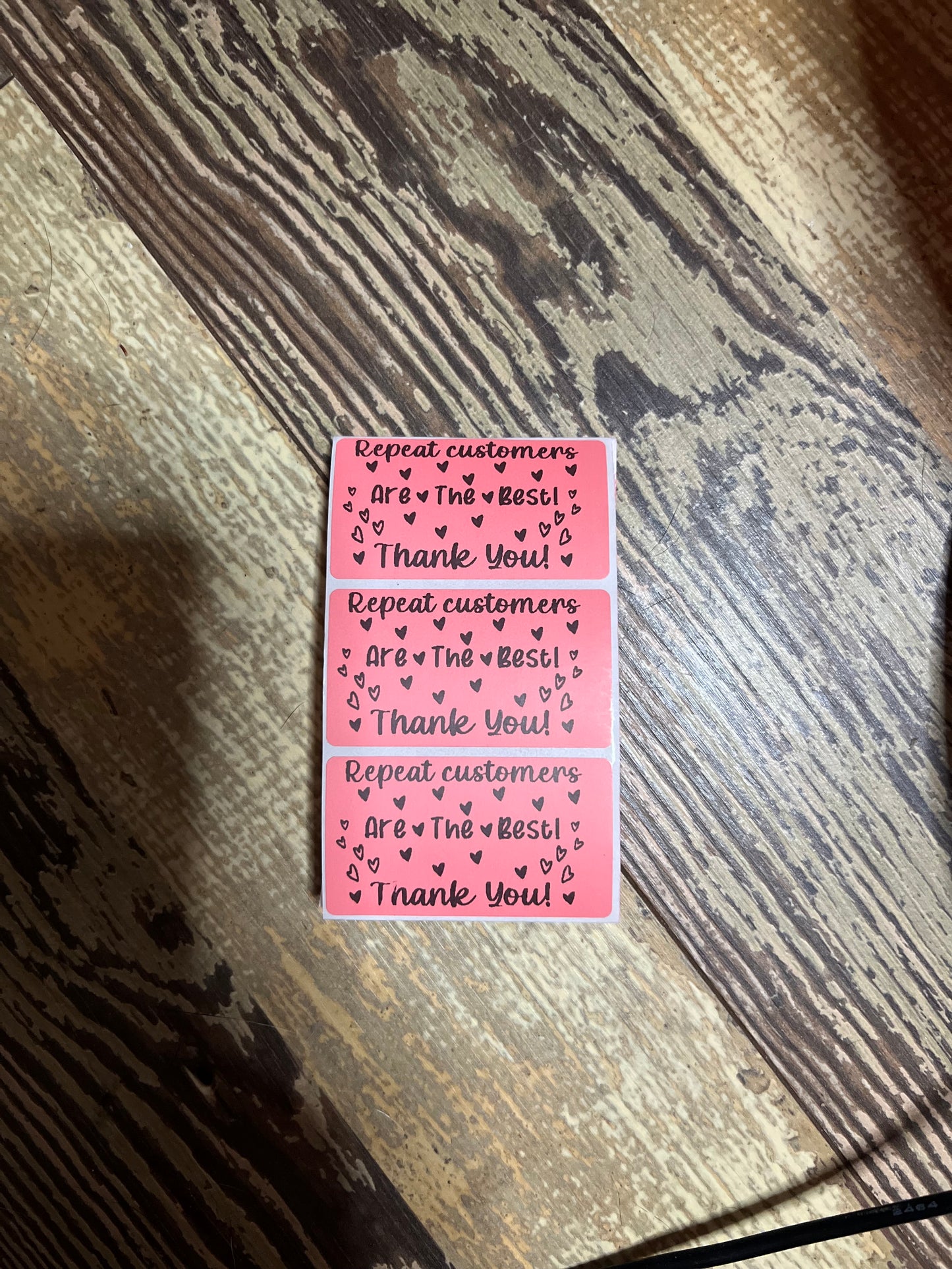 Repeat Customers Thermal Sticker