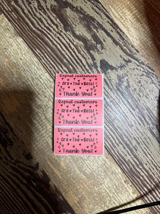 Repeat Customers Thermal Sticker