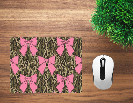 Camo & Pink Bows Mouse Pad