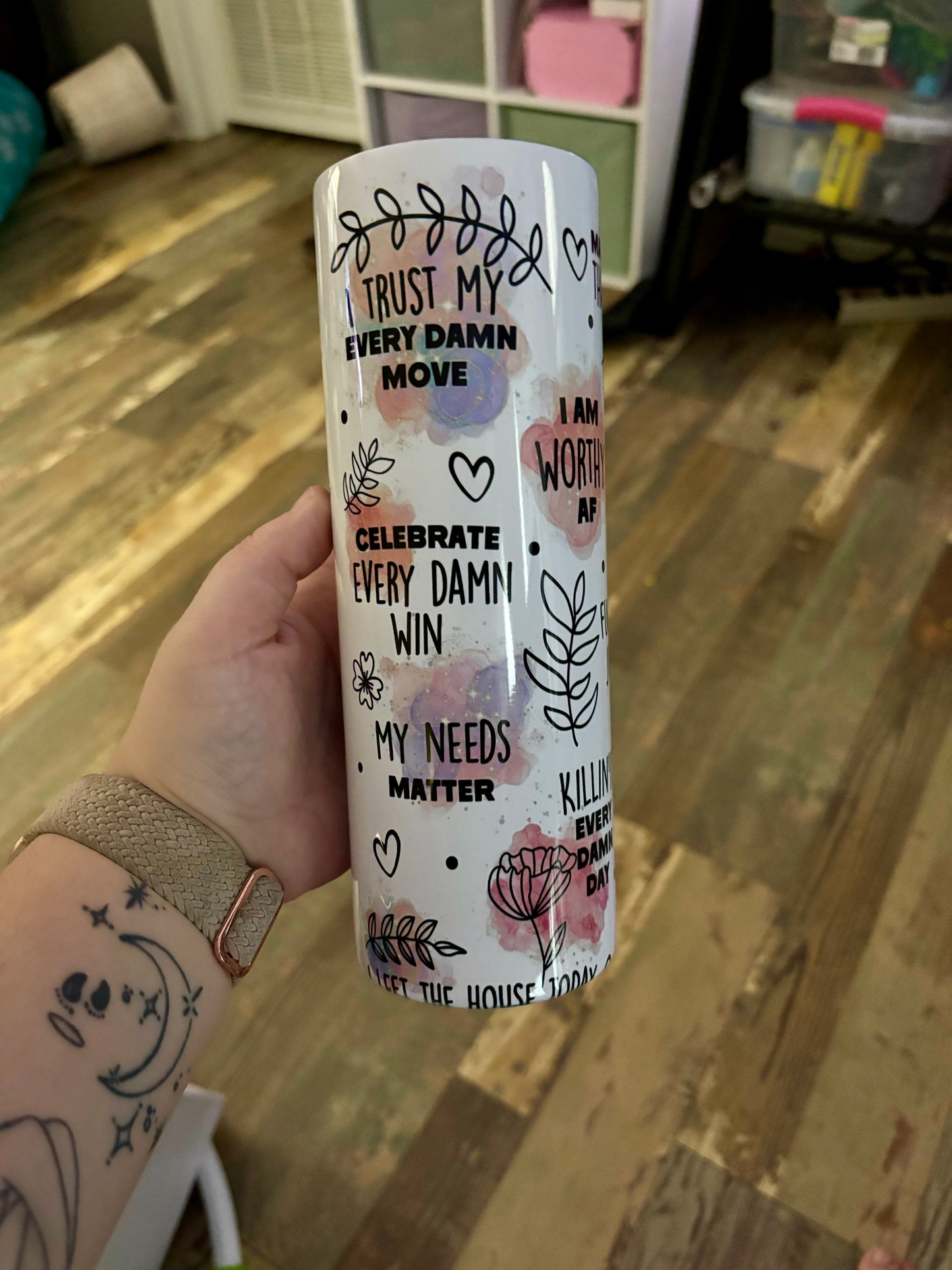 Positive Affirmation Cuss Word Tumbler