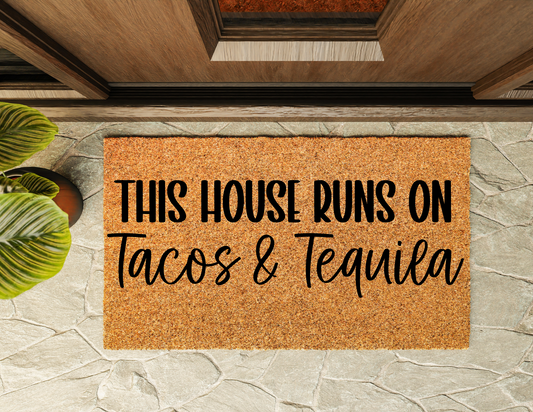 Tacos & Tequila Door Mat