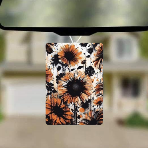 Orange Sunflowers Car Freshie