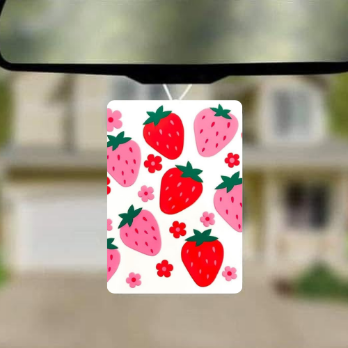 Strawberries & Flowers Car Freshie