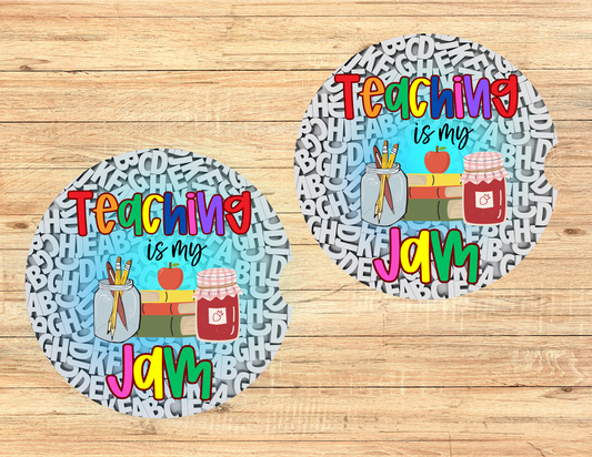 Teaching Is My Jam Car Coasters