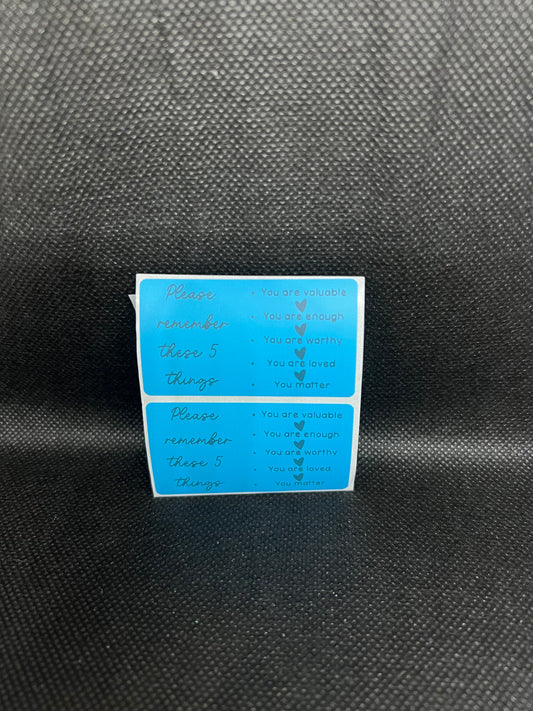 Please Remember Thermal Sticker