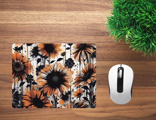 Orange Sunflowers Mouse Pad