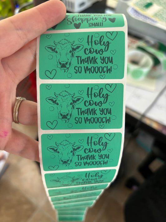 Holy Cow Thermal Sticker