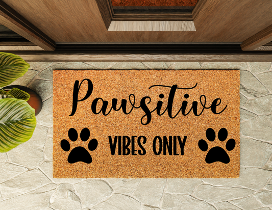 Pawsitive Vibes Door Mat