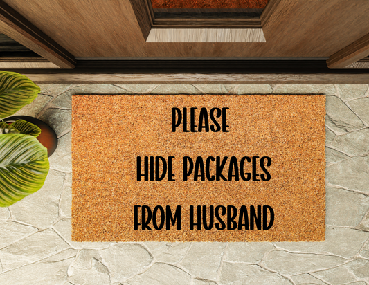 Please Hide Packages Door Mat
