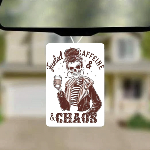 Caffeine & Chaos Car Freshie