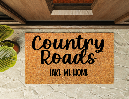 Country Roads Door Mat