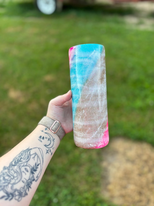 Blue, Gold, Pink Milky Way Tumbler